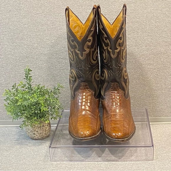 Panhandle Slim Ostrich Print Boots Size 11 1/2